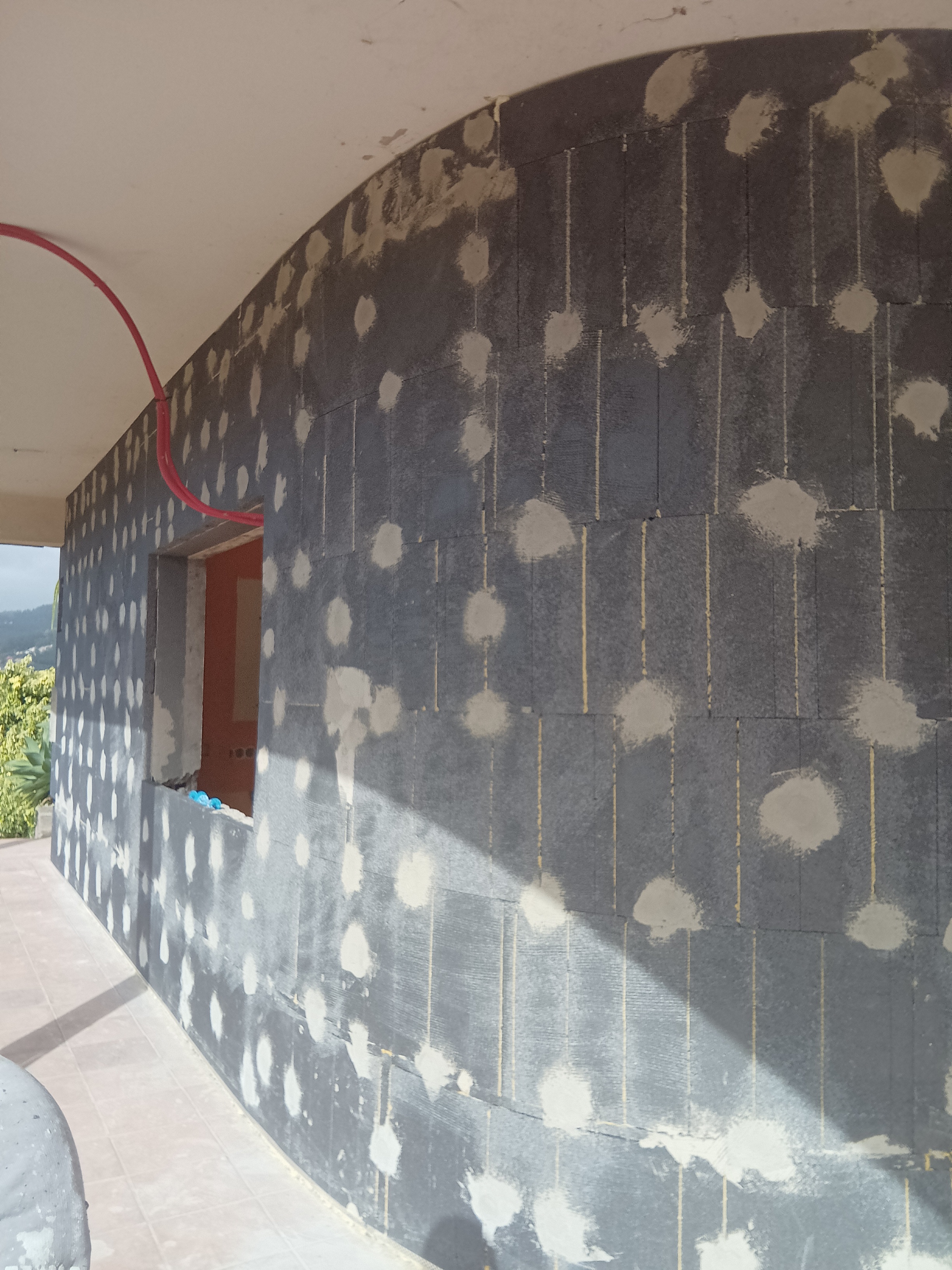 Isolamento térmico em parede curva
